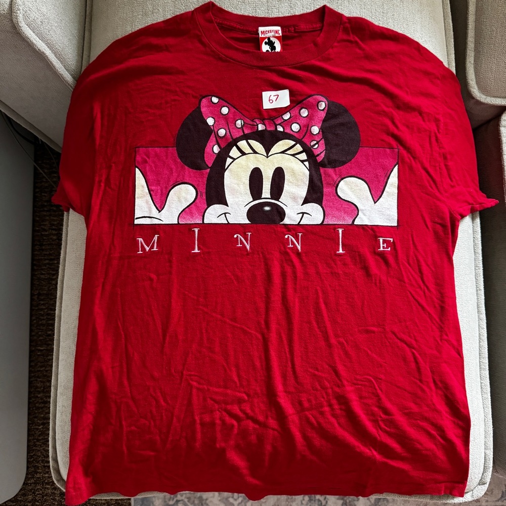 Vintage 90’s Minnie Mouse Embroidered T-Shirt Size XL